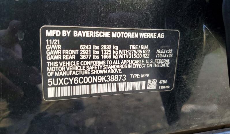 
								2022 BMW X6 full									