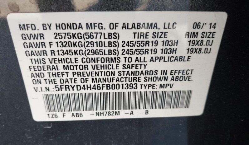 
								2015 Acura Mdx full									