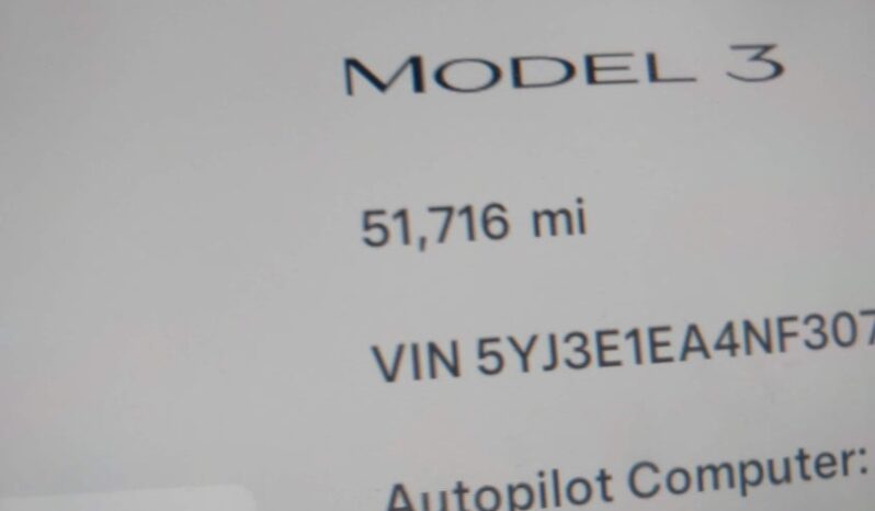 
								2022 Tesla Model 3 full									