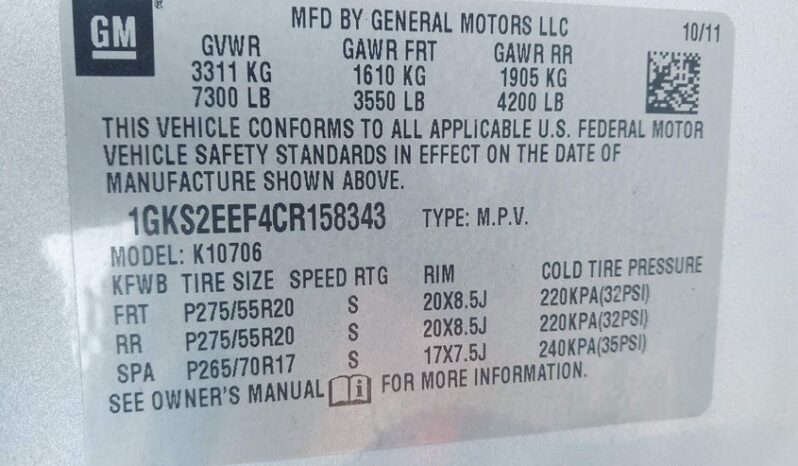 
								2012 Gmc Yukon full									