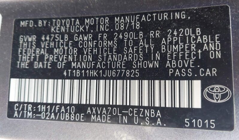 
								2018 Toyota Camry full									