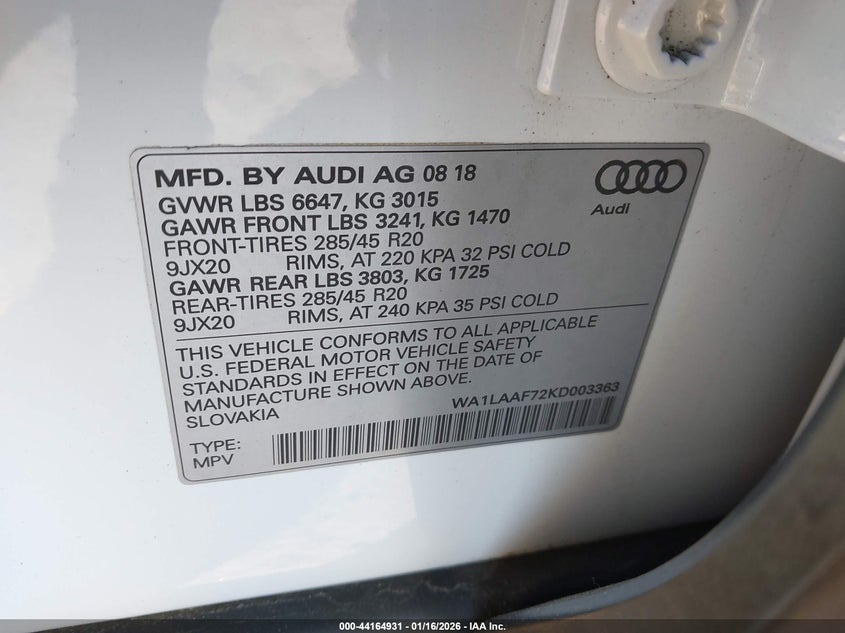 2019 Audi Q7